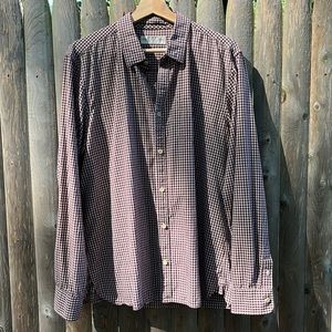All Saints gingham button down shirt